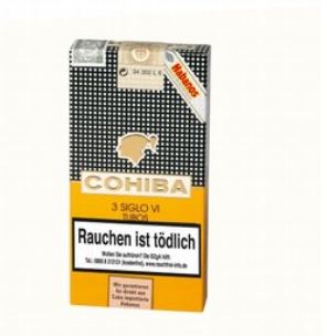 Xì gà Cohiba Siglo 6 VI Tubos – Hộp 03 điếu