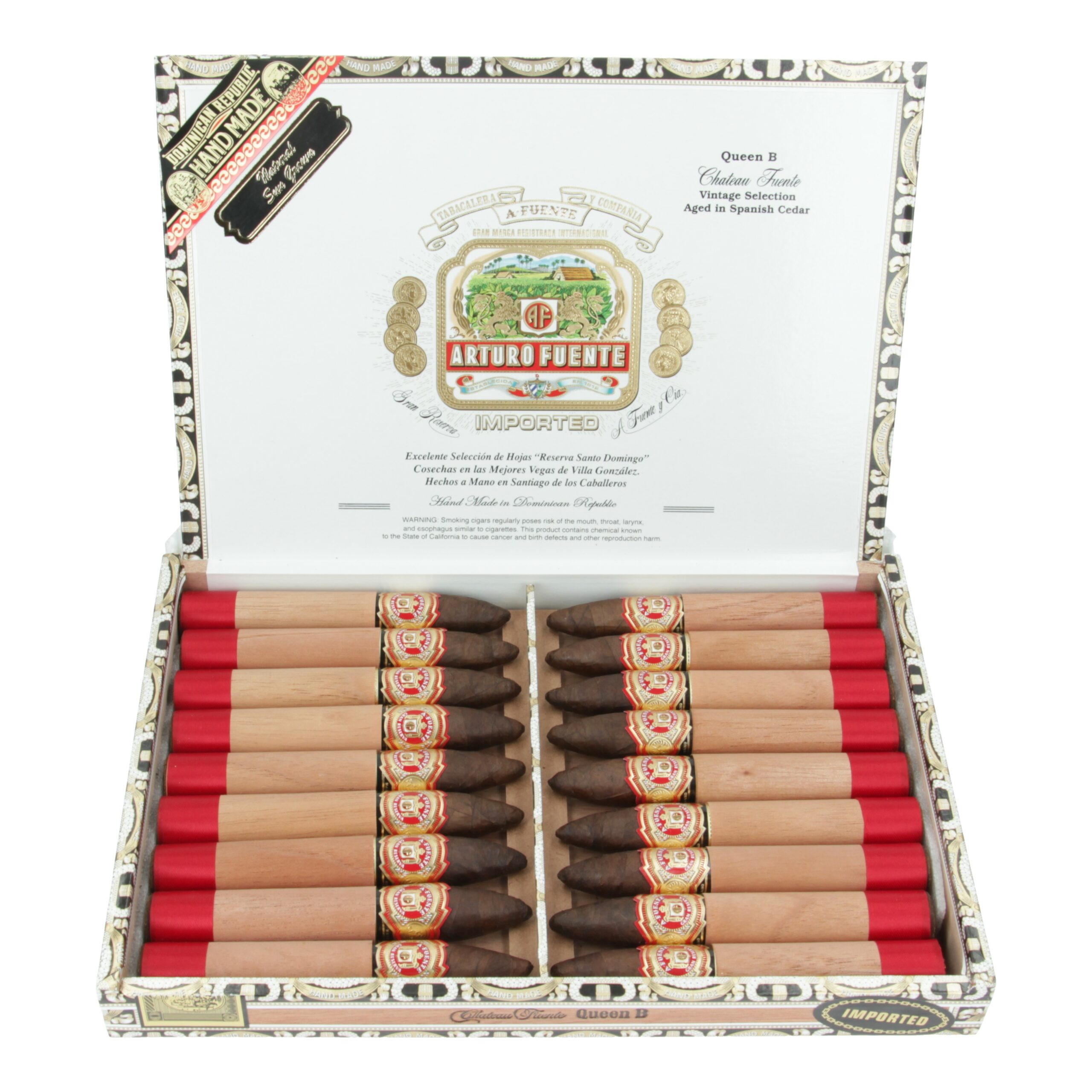 Arturo-Fuente-gran-reserva-natural-sun-grown-queen-B-Box-open-scaled