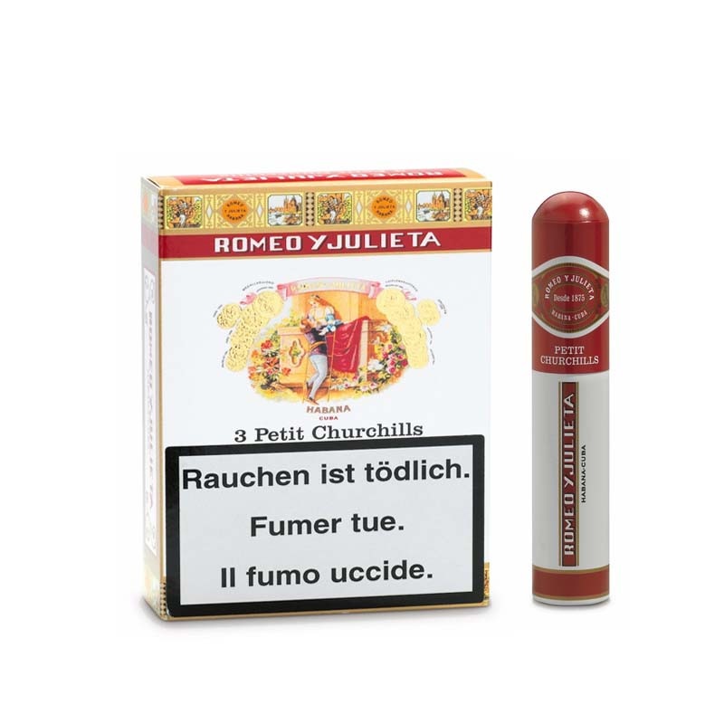 Xì Gà Romeo Y Julieta Petit Churchills Tubos - hộp 3 điếu