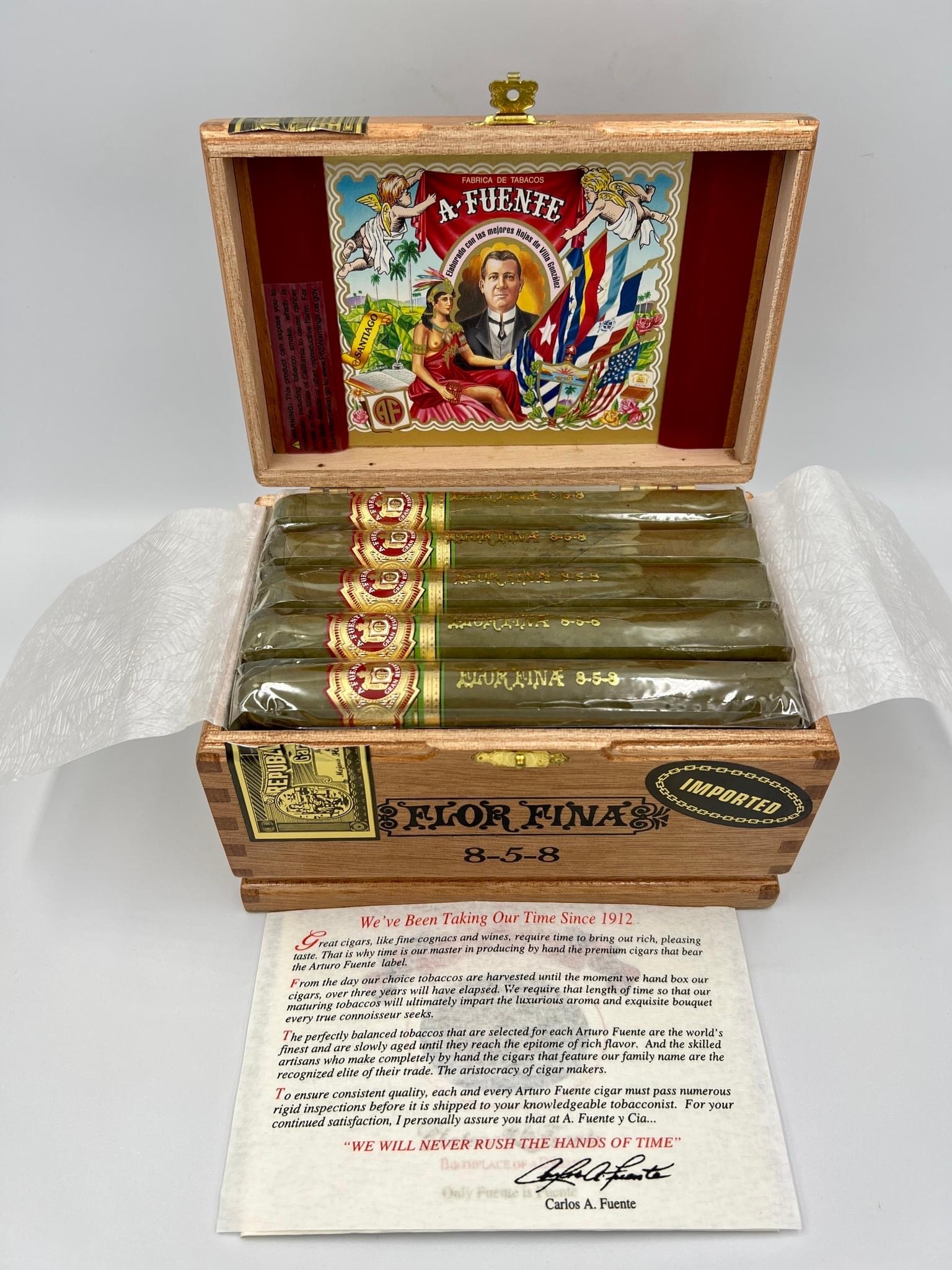 Arturo Fuente Flor Fina 858 Claro Candela Hộp 25 Điếu